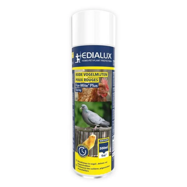 EDIALUX For-mite PLUS Aerosol - Tegen Bloedluizen 500 Ml - Afbeelding 2