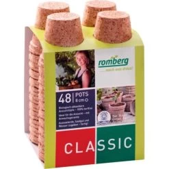 Vezelpotjes Rond 8 Cm - Biologisch Afbreekbaar - Set Van 48 Stuks