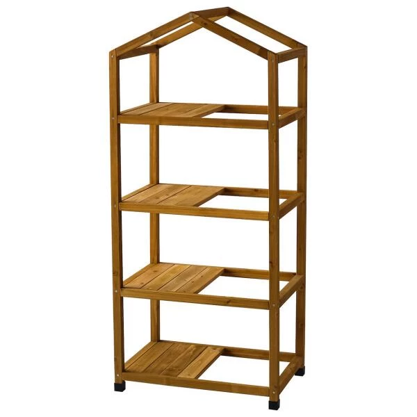 Vegtrug Kweekkas Met Houten Frame - 4 Rekken - Afbeelding 2