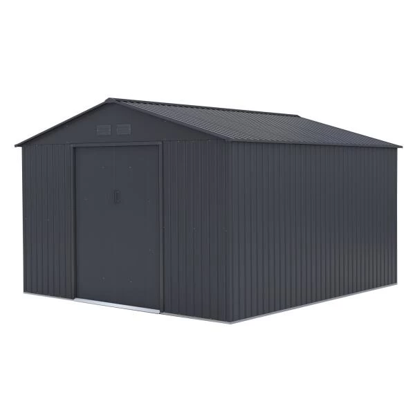 Sinolily Archer G Tuinhuis Met Dubbele Schuifdeur - 13 M² - Antraciet